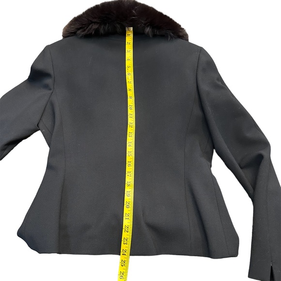 Blumarine black blazer jacket with fur trim Sz 10 I 44 - Picture 13 of 16